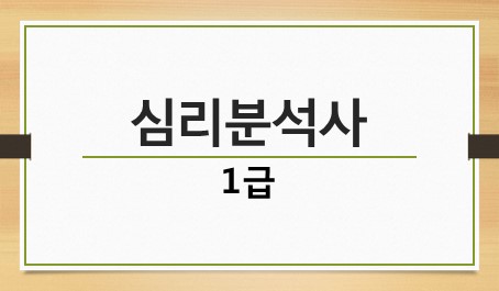 심리분석사 1급
