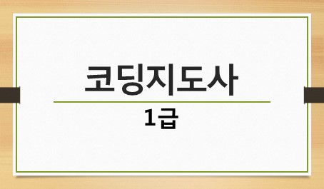 코딩지도사 1급